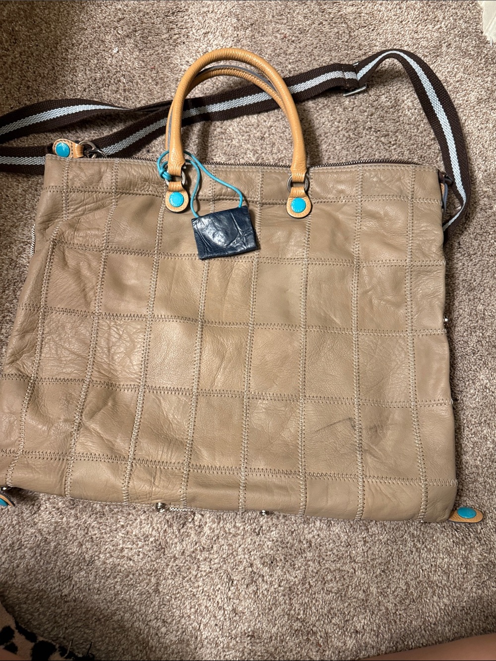 GABS Genuine Patchwork Leather Tote Handbag